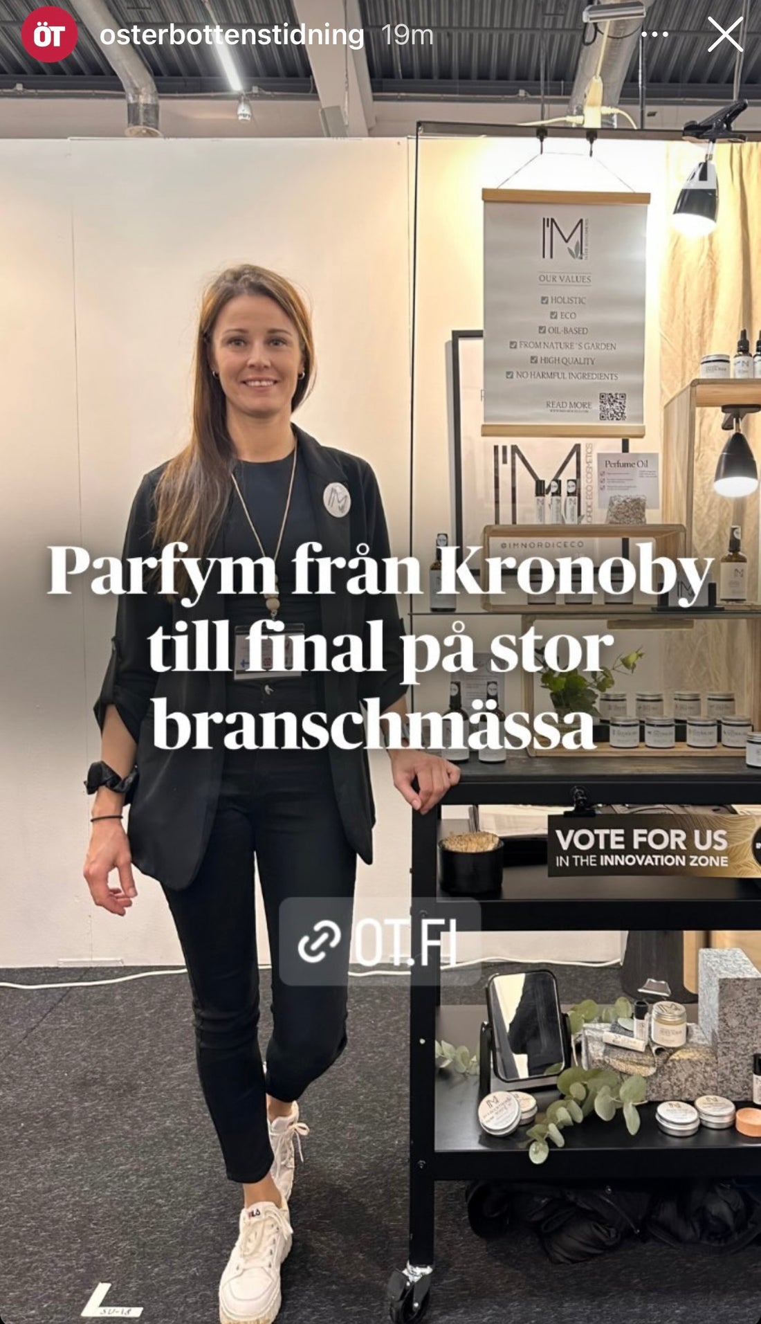 Parfym från Kronoby till final på stor branschmässa