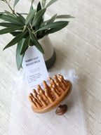 Wooden scalp massage brush