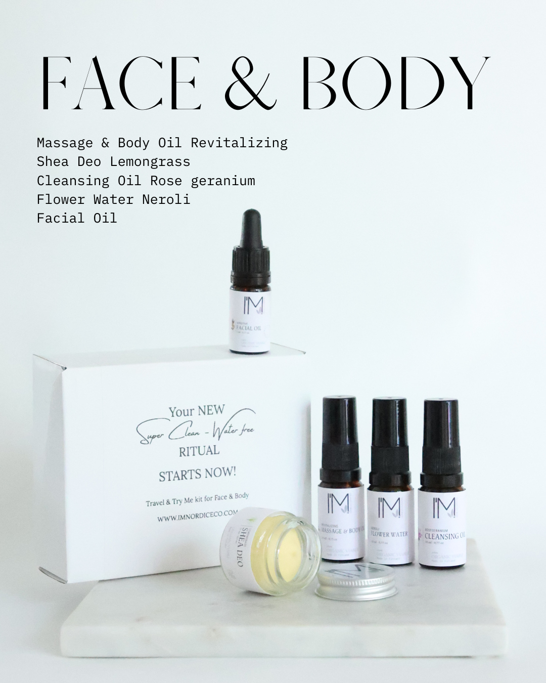 Travel & Try Me kit for Face & Body