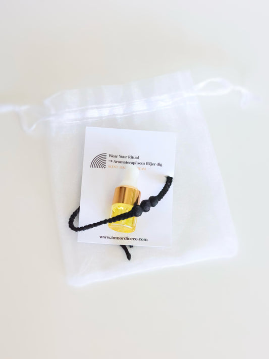 Aromaarmband med lavastenar - Wear your ritual!