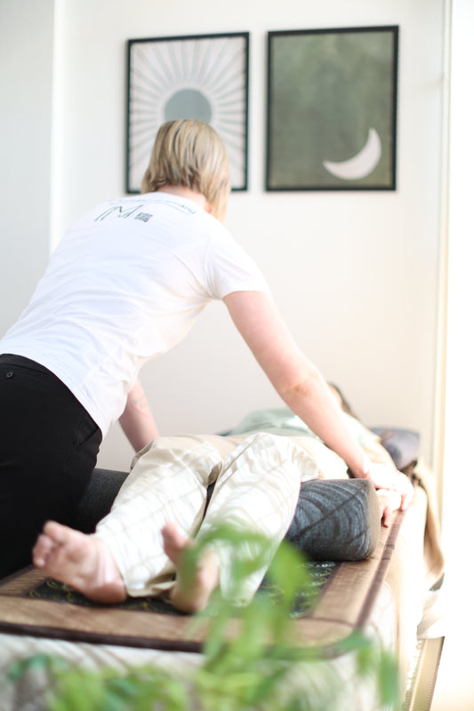 IR heat 30 min i samband med behandling