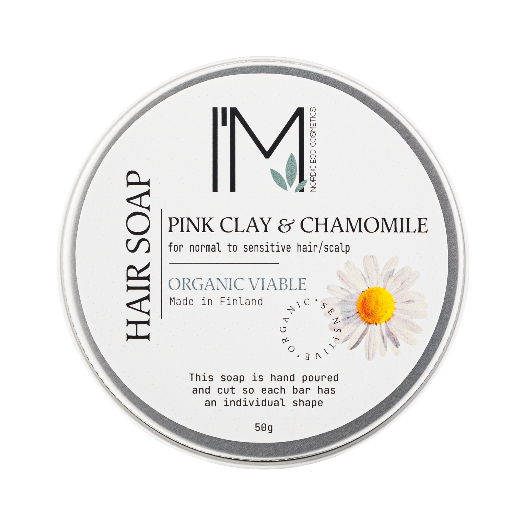 Hair soap - Pink clay & chamomile